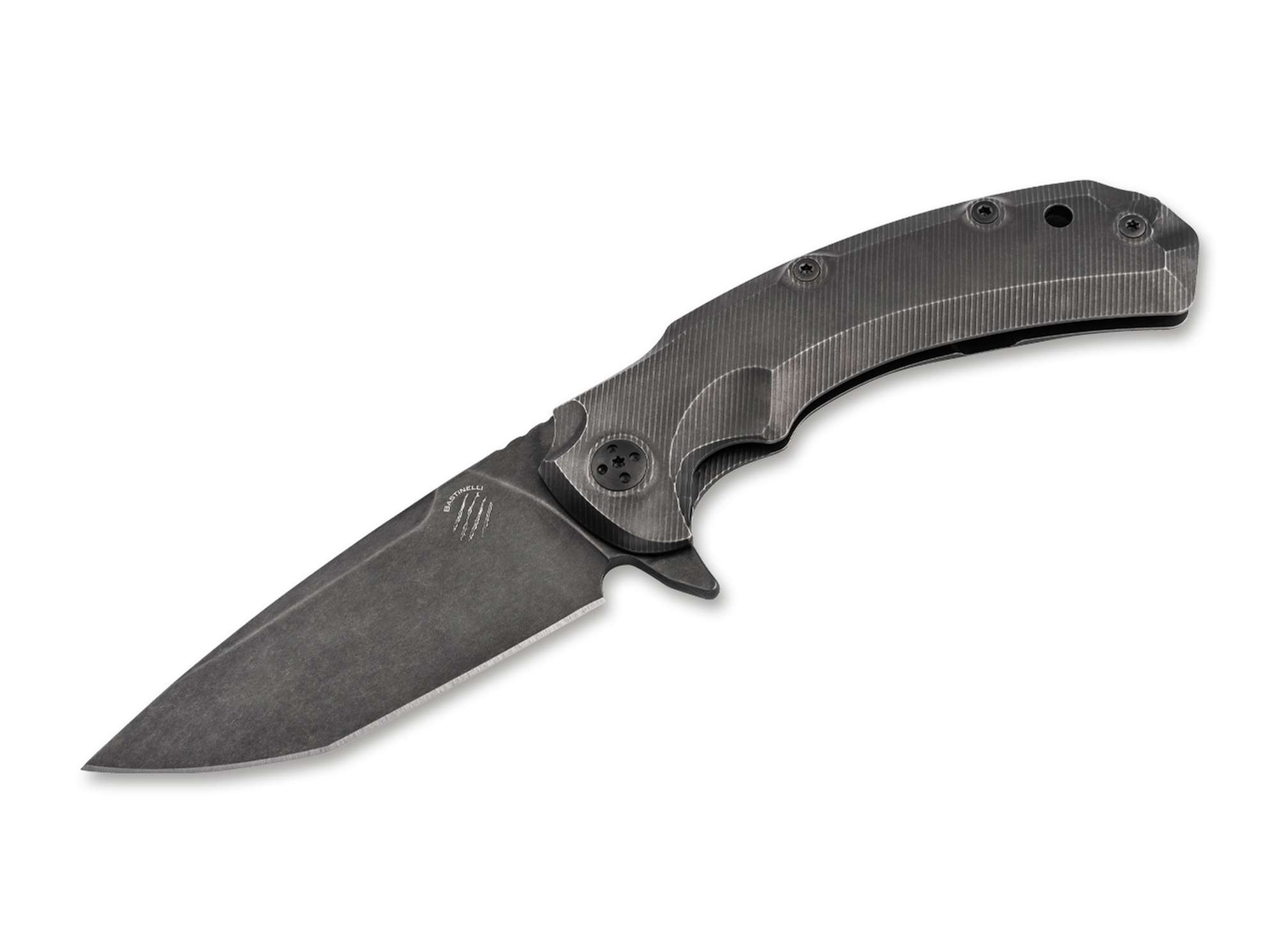 Bastinelli Knives Safe Titanium Black Stonewashed
