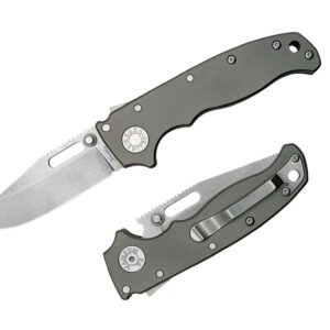 Demko Knives AD20.5 Clip Point 20CV Titanium Smooth