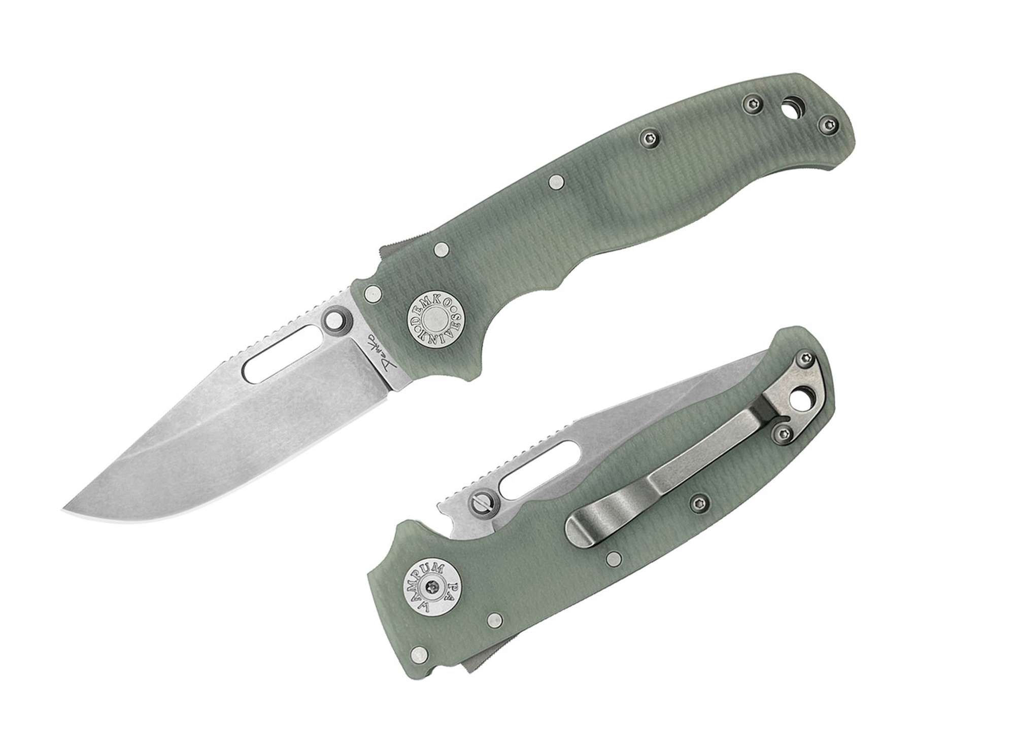 Demko Knives AD20.5 Clip Point S35 G10 Natural