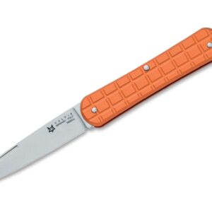 Fox Knives Vulpis 130 Grenade Pattern Aluminum Orange