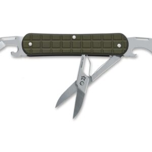 Fox Knives Vulpis 130-F3 Grenade Pattern Aluminum Green