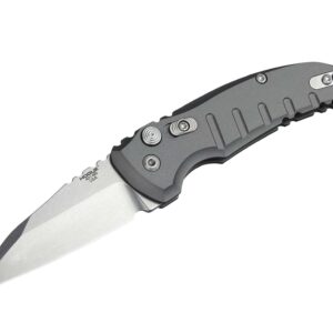 Hogue A01 MicroSwitch 2.75" Wharncliffe Tumbled Alumium Grey