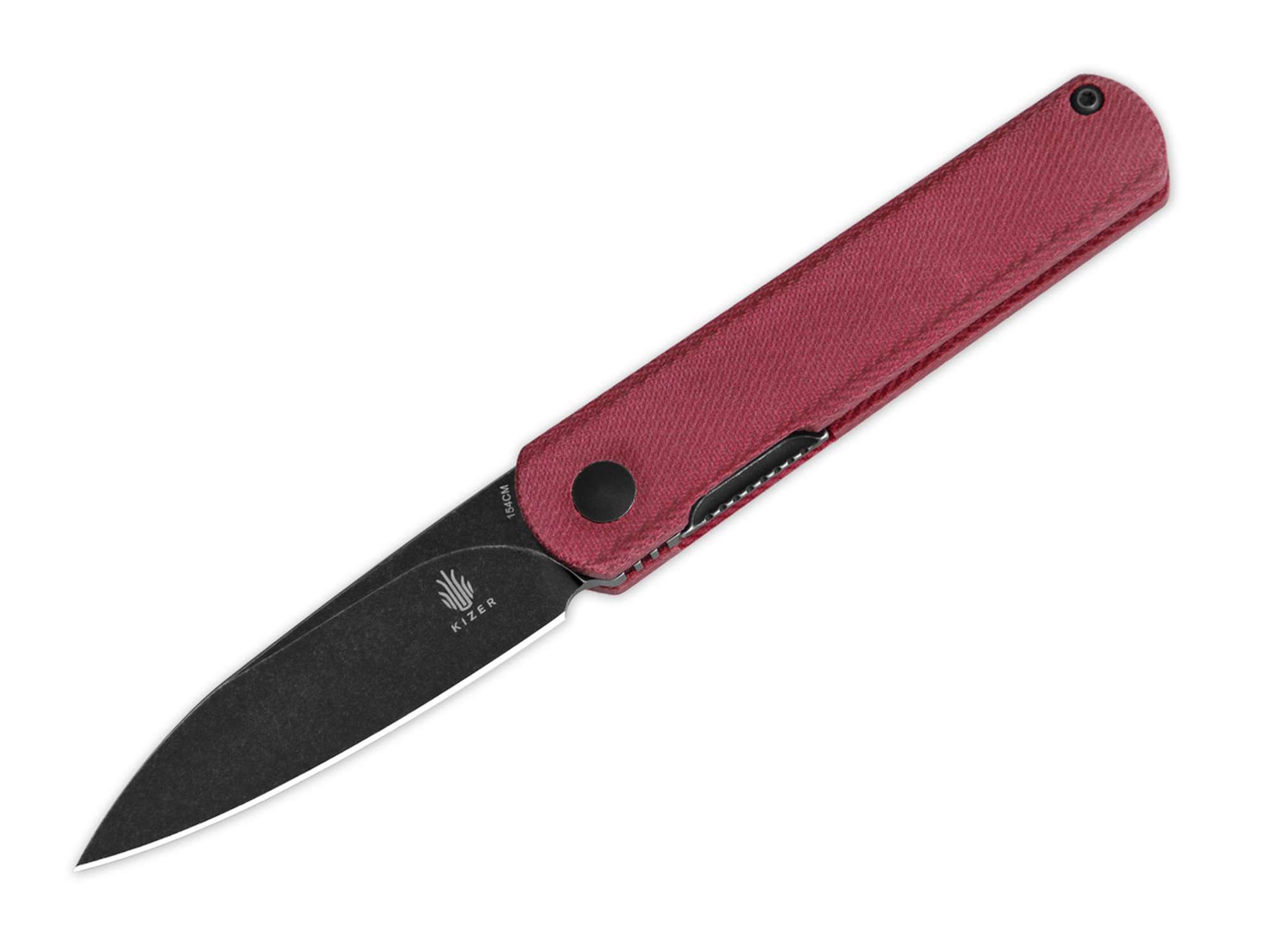 Kizer Feist Denim Micarta Red