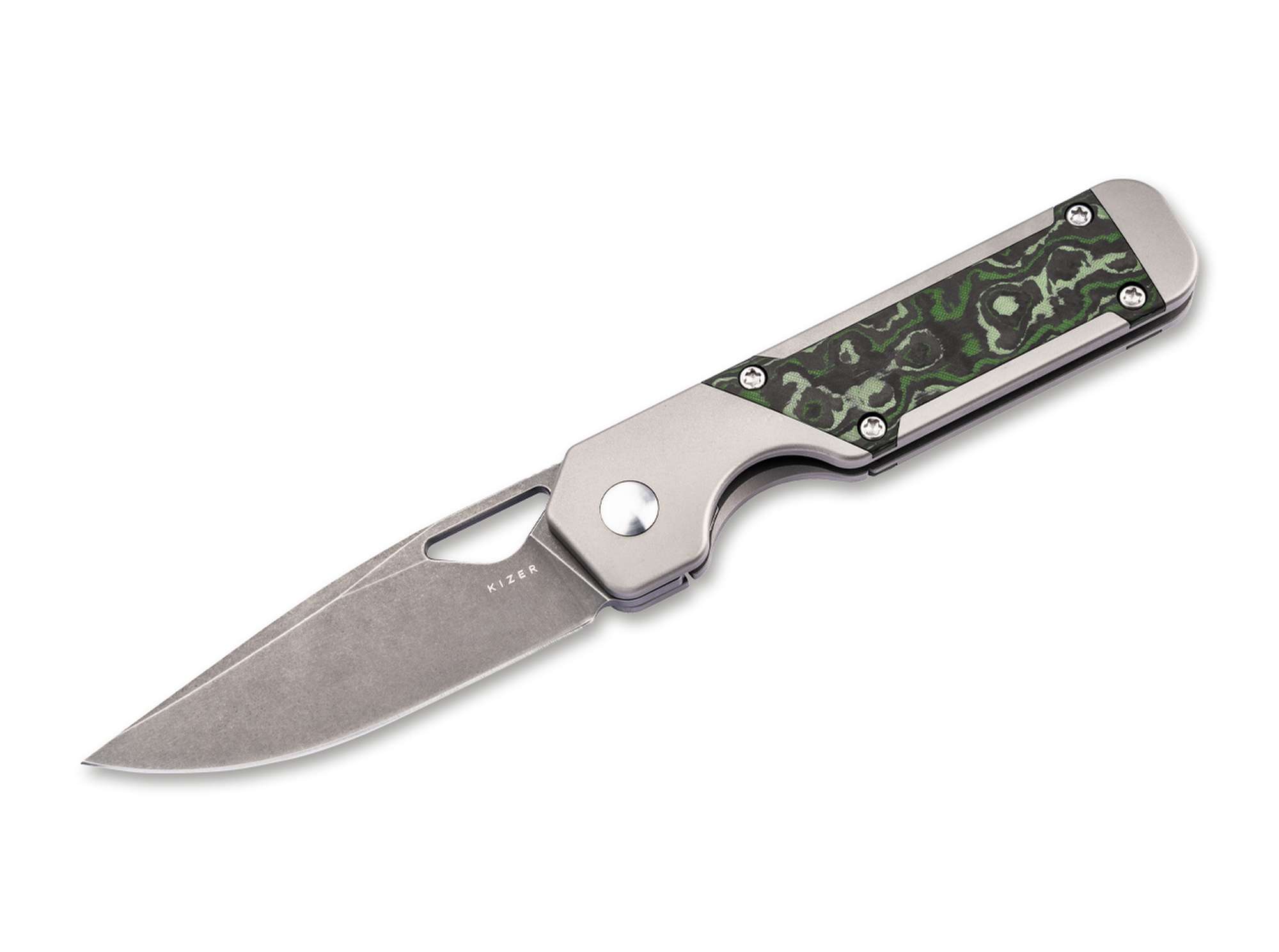 Kizer Mini Militaw Titanium CF Jungle Wear