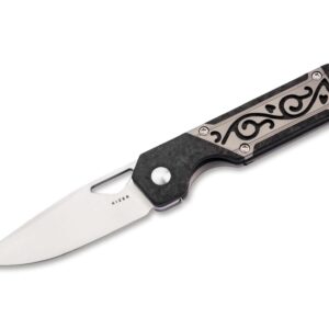 Kizer Mini Militaw Titanium CF Milled Vine Window Grille