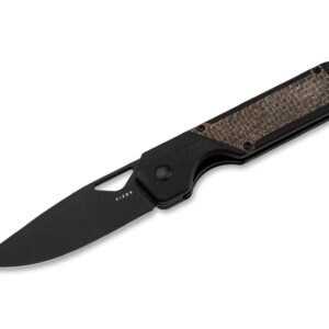 Kizer Militaw G10 Black Micarta Brown