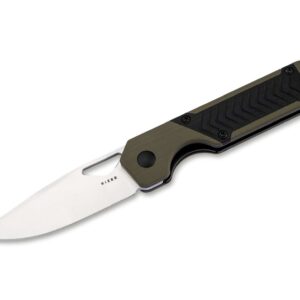 Kizer Mini Militaw G10 Green Black Pattern