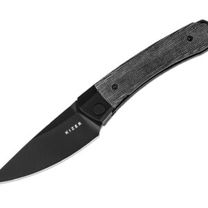 Kizer Mini Momo 154CM Aluminum & Micarta All Black