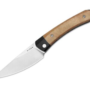 Kizer Momo Nitro-V Black G10 Micarta Natural