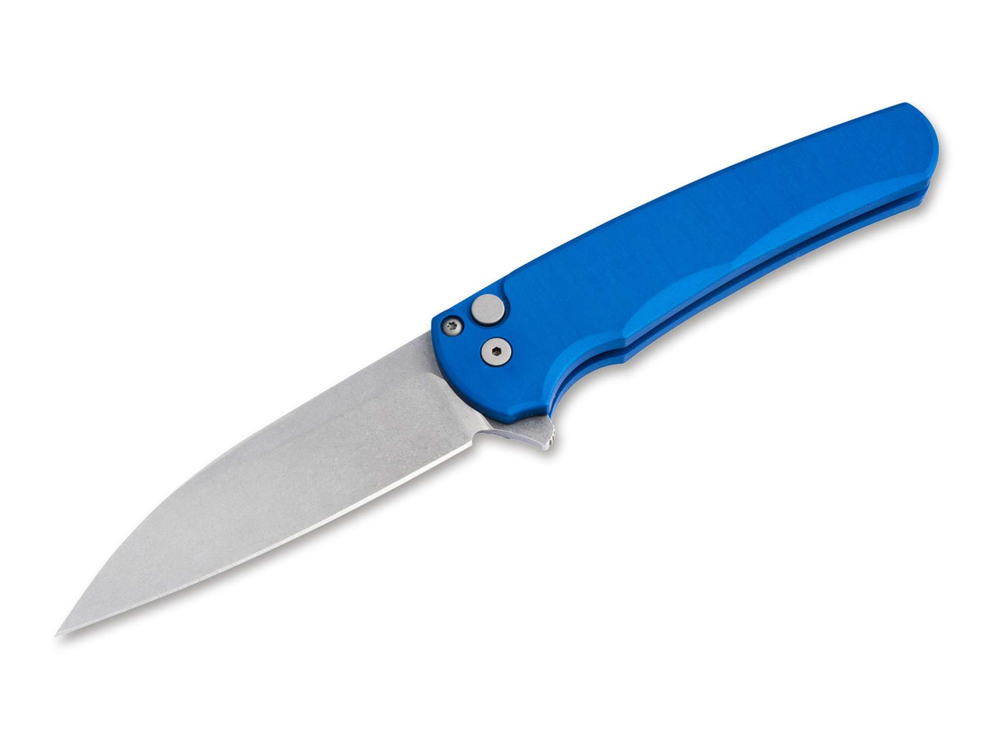 Pro-Tech Malibu Wharncliffe Stonewashed Alumium Blue