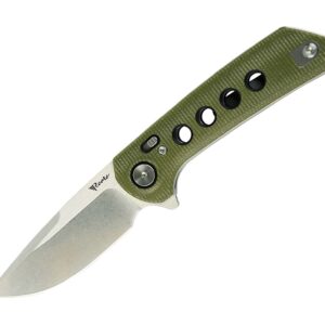 Reate PL-XF Micarta G10 Green Stonewashed