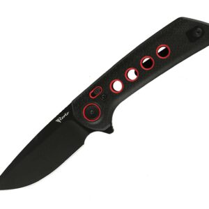 Reate PL-XF Micarta Black G10 Red PVD