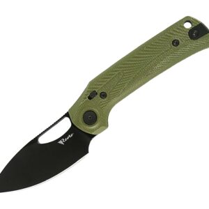 Reate PL-XE Green Micarta Black Blade
