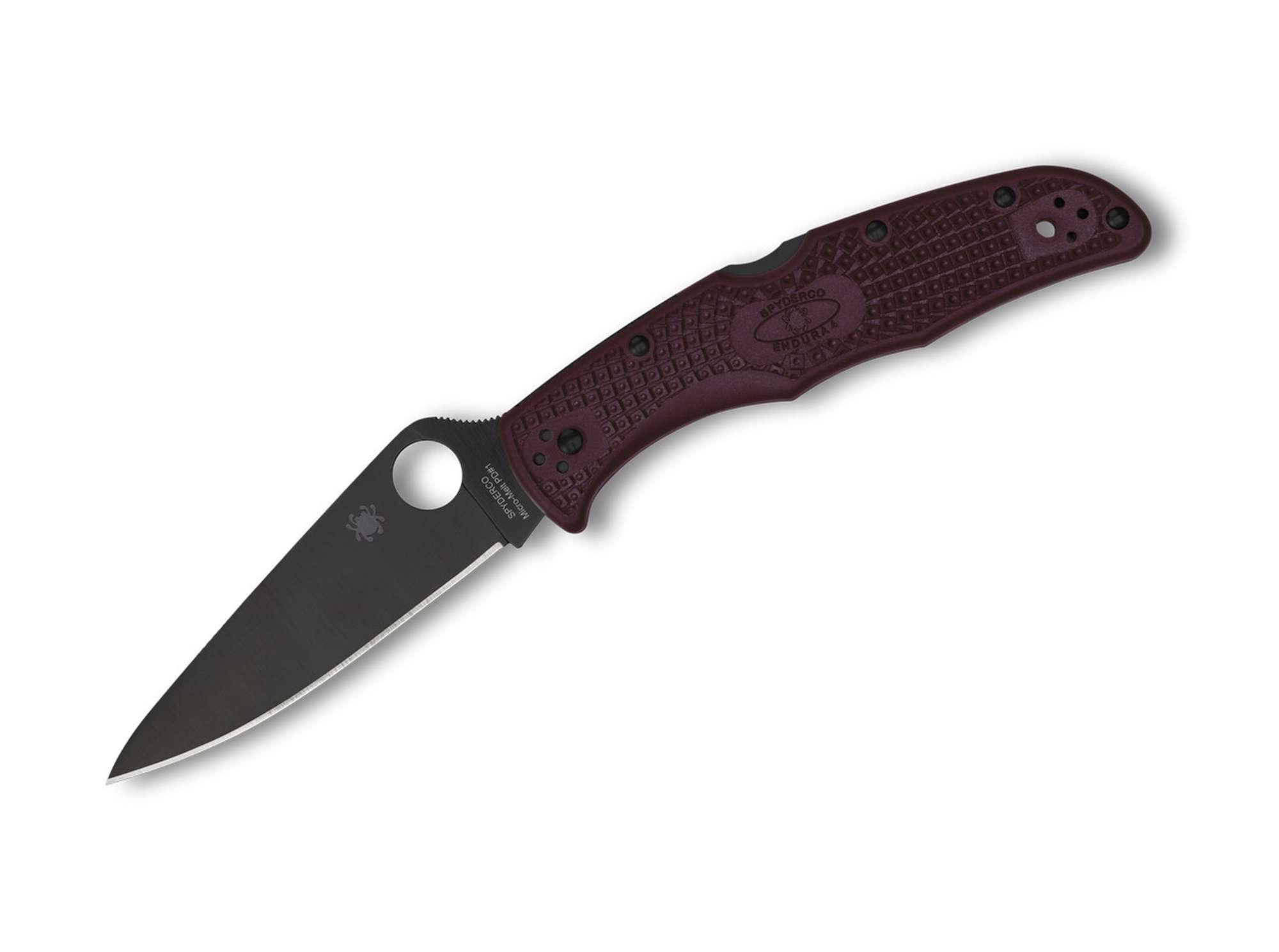 Spyderco Endura 4 Lightweight Micro-Melt PD#1 Black Blade Sprint Run