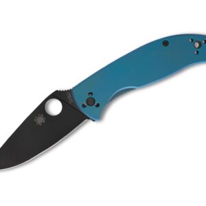 Spyderco Tenacious R.I.L. Blue Titanium Black Blade PlainEdge