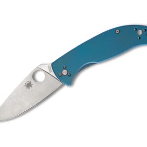 Spyderco Tenacious R.I.L. Blue Titanium PlainEdge