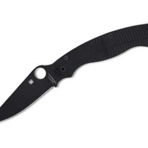 Spyderco Military 2 Salt Black G10 Magnacut Black Blade PlainEdge