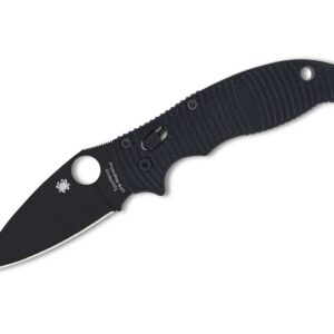 Spyderco Manix 2 Salt Black G10 Magnacut Black Blade PlainEdge