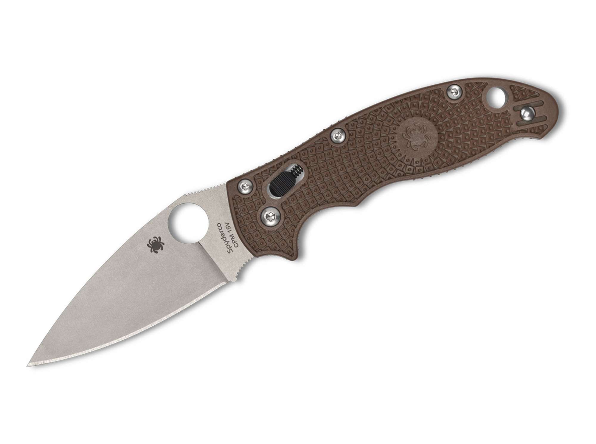 Spyderco Manix 2 Lightweight Brown FRCP CPM 15V PlainEdge Sprint Run