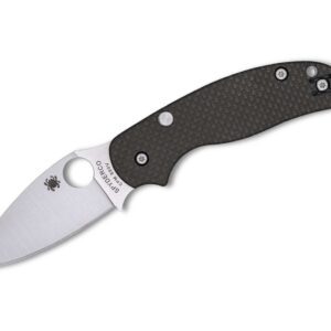 Spyderco Sage 6 CPM-S90V CF Button Compression Lock PlainEdge Sprint Run