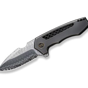 WE Knife Harpen Titanium Grey Damascus