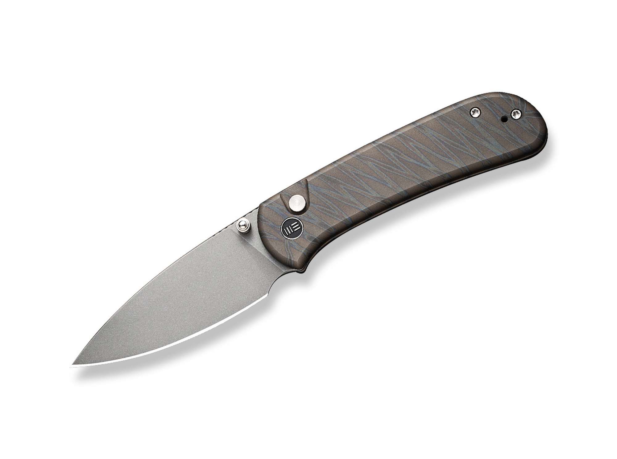 WE Knife Qubit Titanium Grey Tiger Stripe