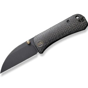 WE Knife Banter Wharncliffe Burlap Micarta All Black