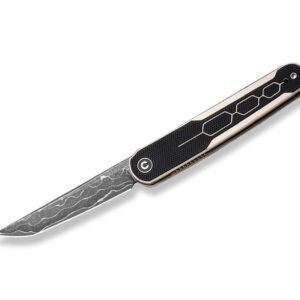 CIVIVI KwaiQ Milled G10 Ivory & Black Damascus