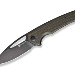 SENCUT Mims Micarta Dark Green Black Blade