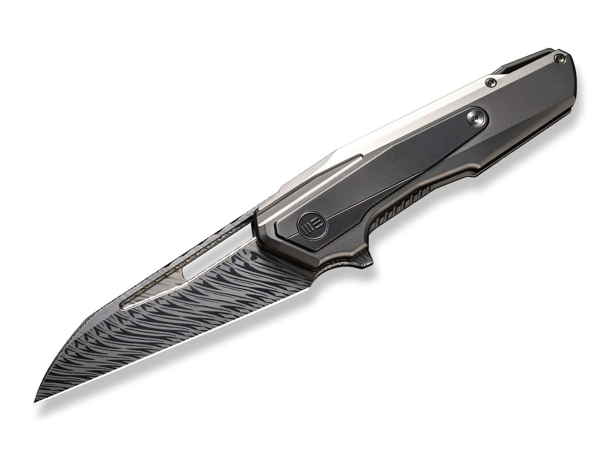 WE Knife Falcaria Titanium Grey Damascus