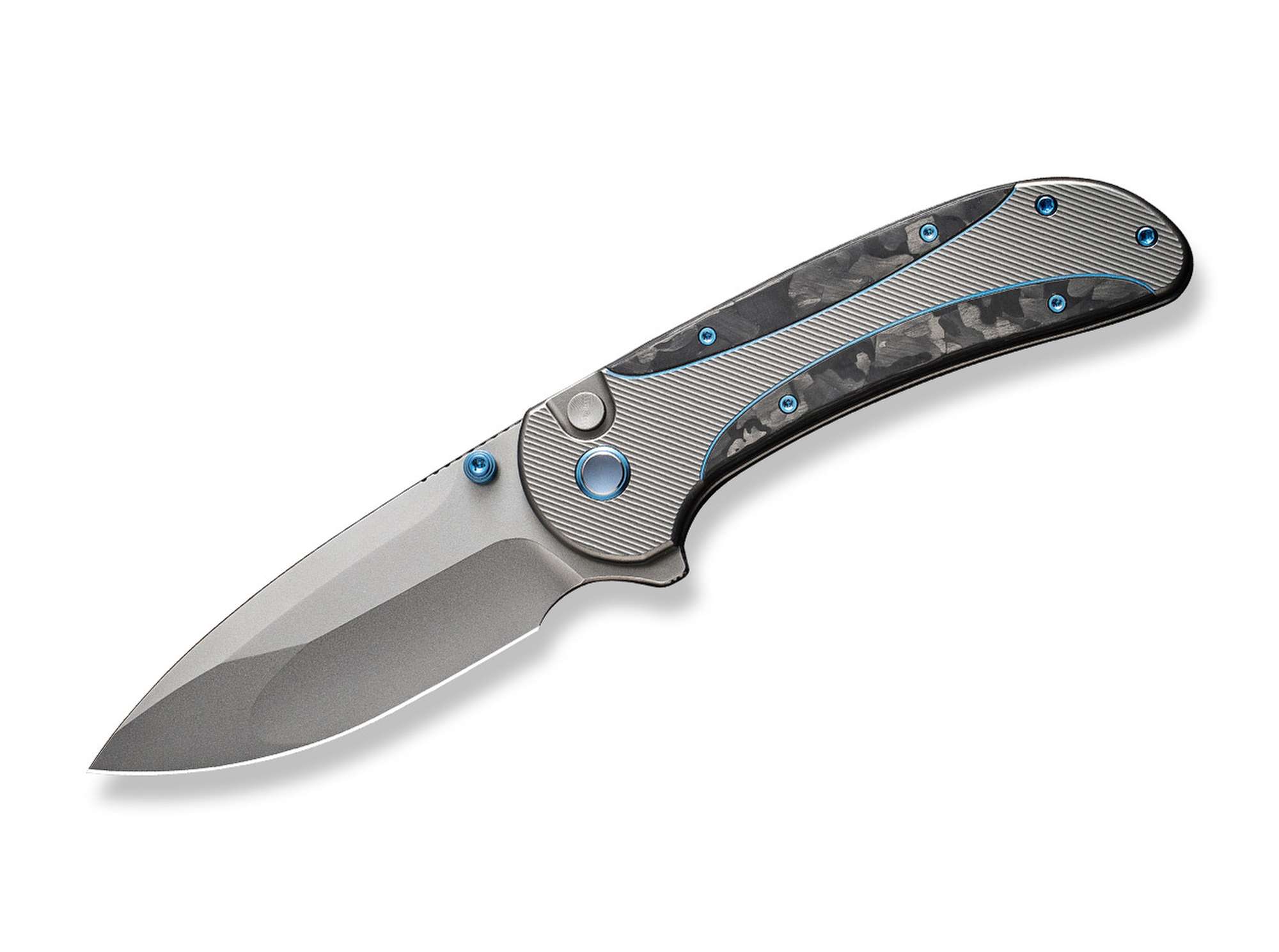 WE Knife Zizzit Titanium Grey Marble CF