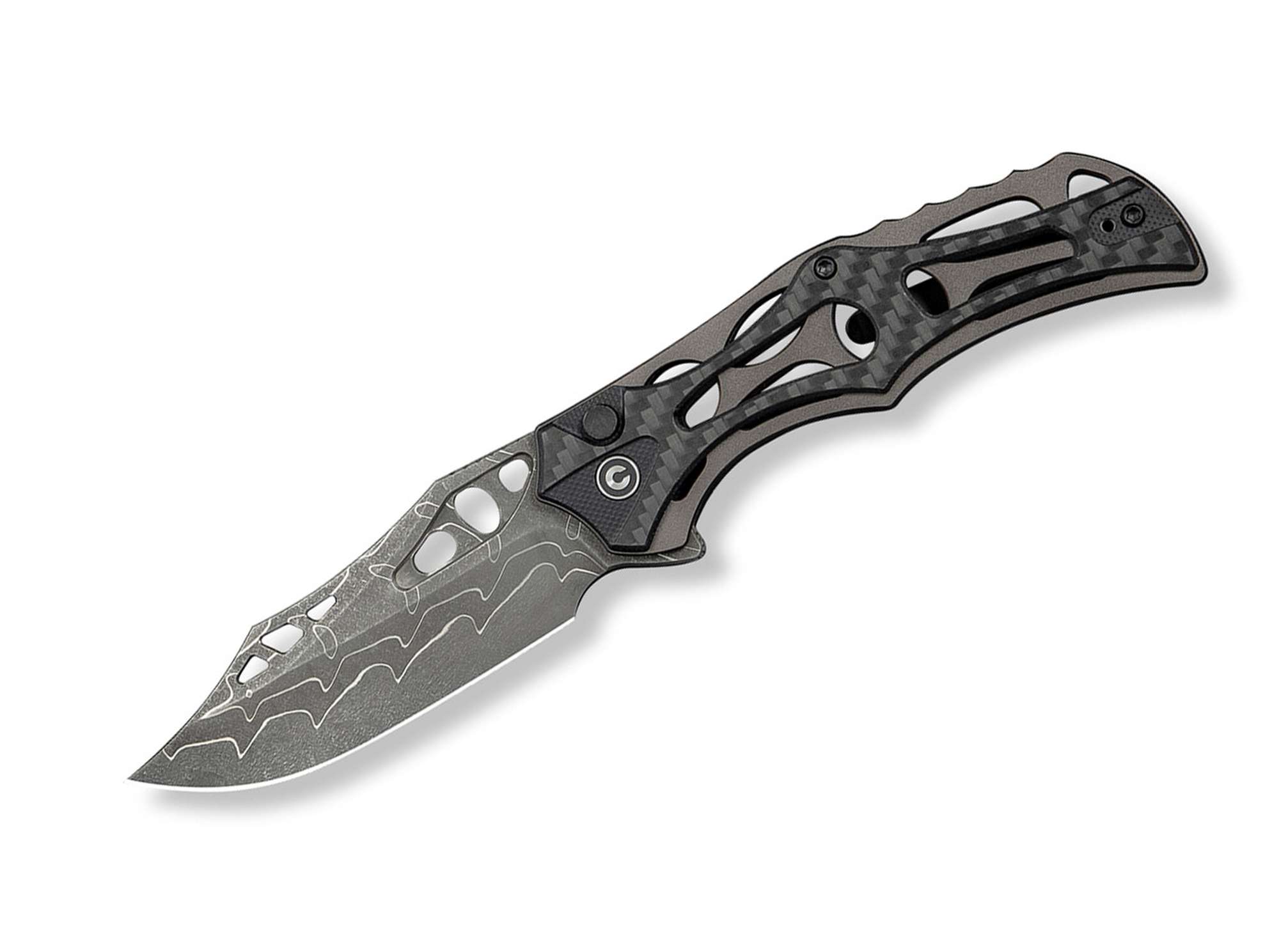 CIVIVI Biophase Damascus Gray Aluminum G10 Black