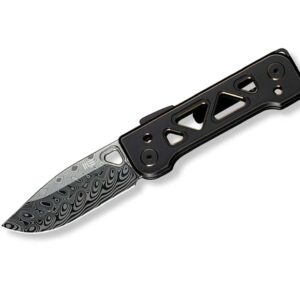 WE Knife Tyro Damascus Titanium Black