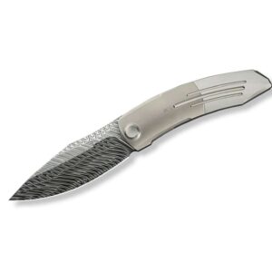 WE Knife Sine Wave Damascus Titanium