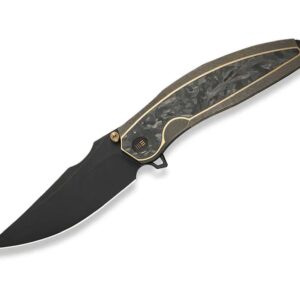 WE Knife Quinseris M390 Ti Bronze Shredded CF Black Stonewashed