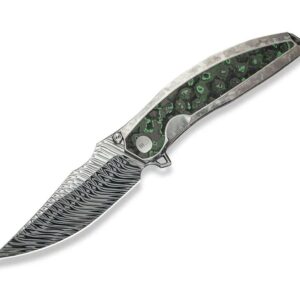 WE Knife Quinseris Damascus Ti CF Jungle Wear