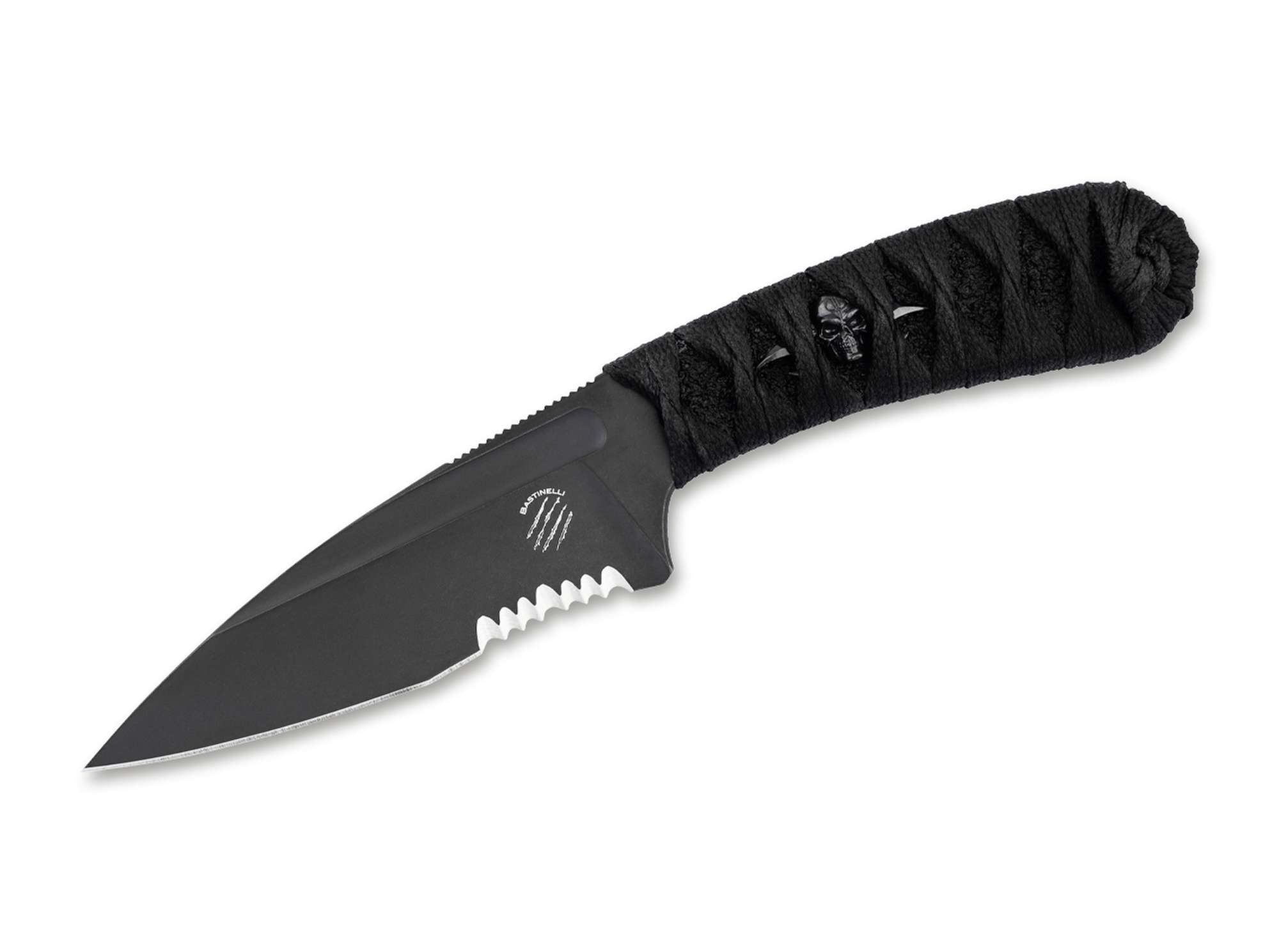 Bastinelli Knives Sin Black Tsuka Wrap Bronze Menuki