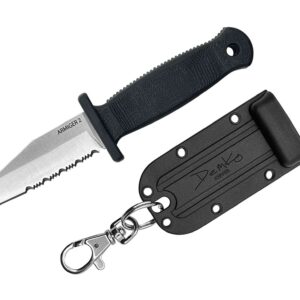 Demko Knives Armiger 2 Shark Foot 4034SS TPR Black Serrated