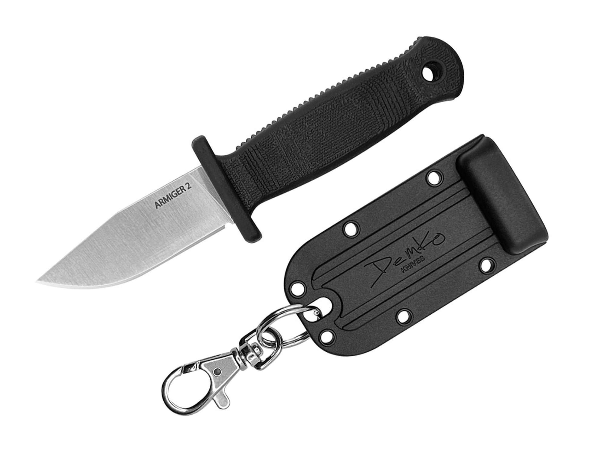 Demko Knives Armiger 2 Clip Point 4034SS TPR Black