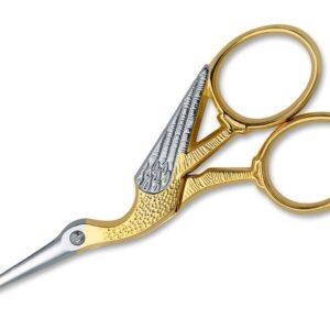 Due Cigni Embroidery Scissors 2C 35/35 Golden Stork