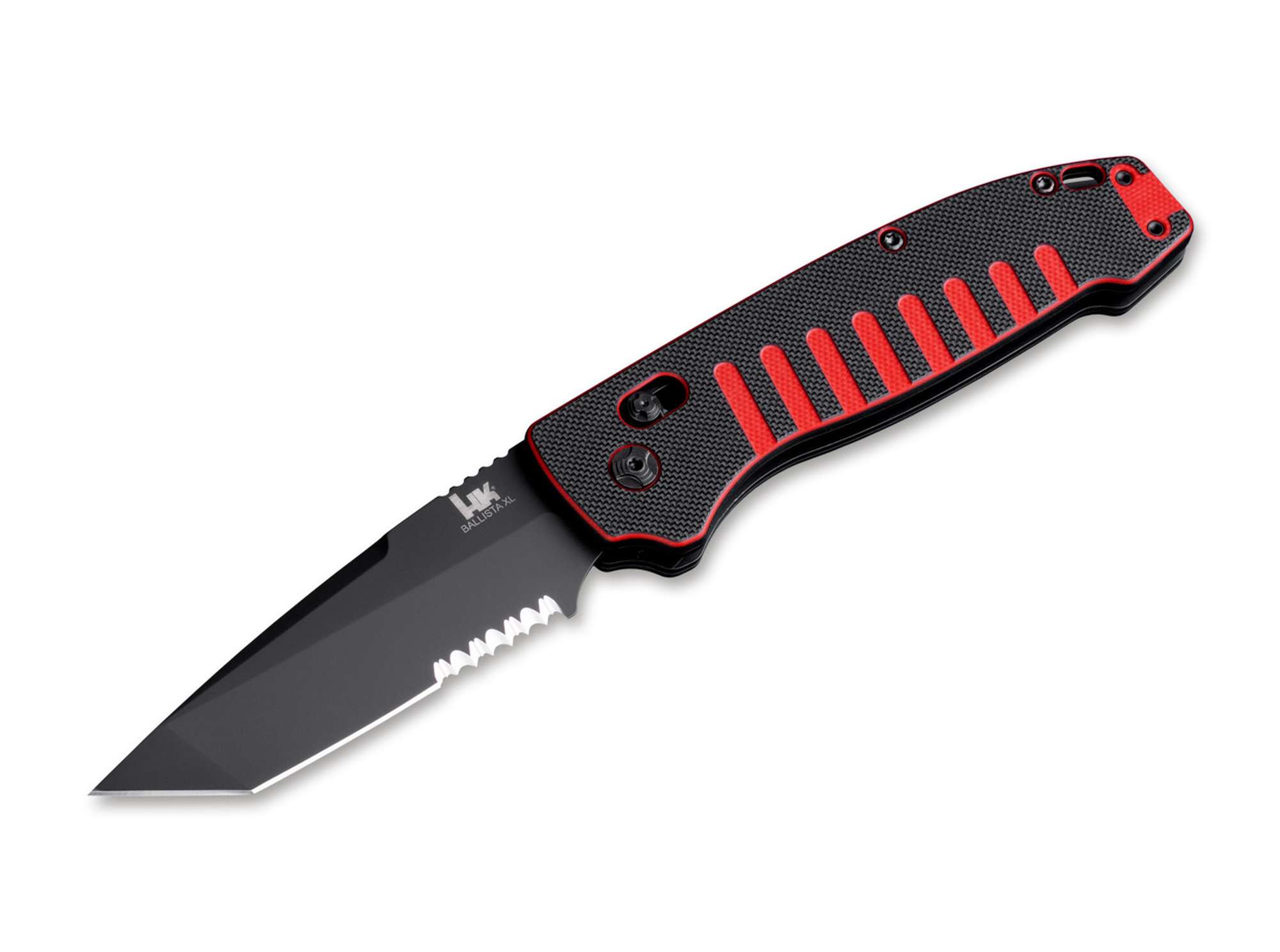 Heckler & Koch HK Ballista XL 3.75" Tanto G10 Red & Black Cerakote Partially Serrated