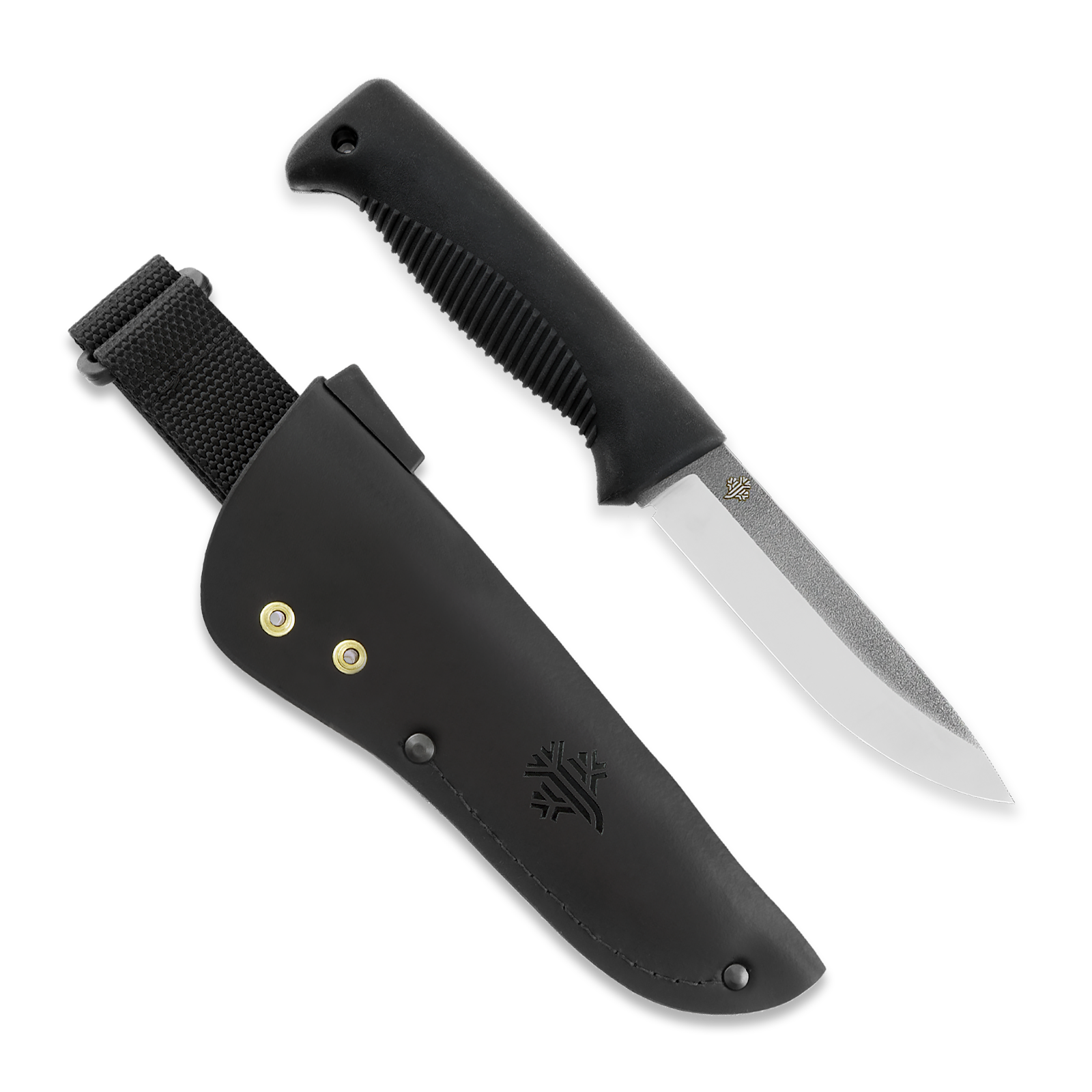 Peltonen Knives - M07 N690, Black Handle, Black Leather Sheath