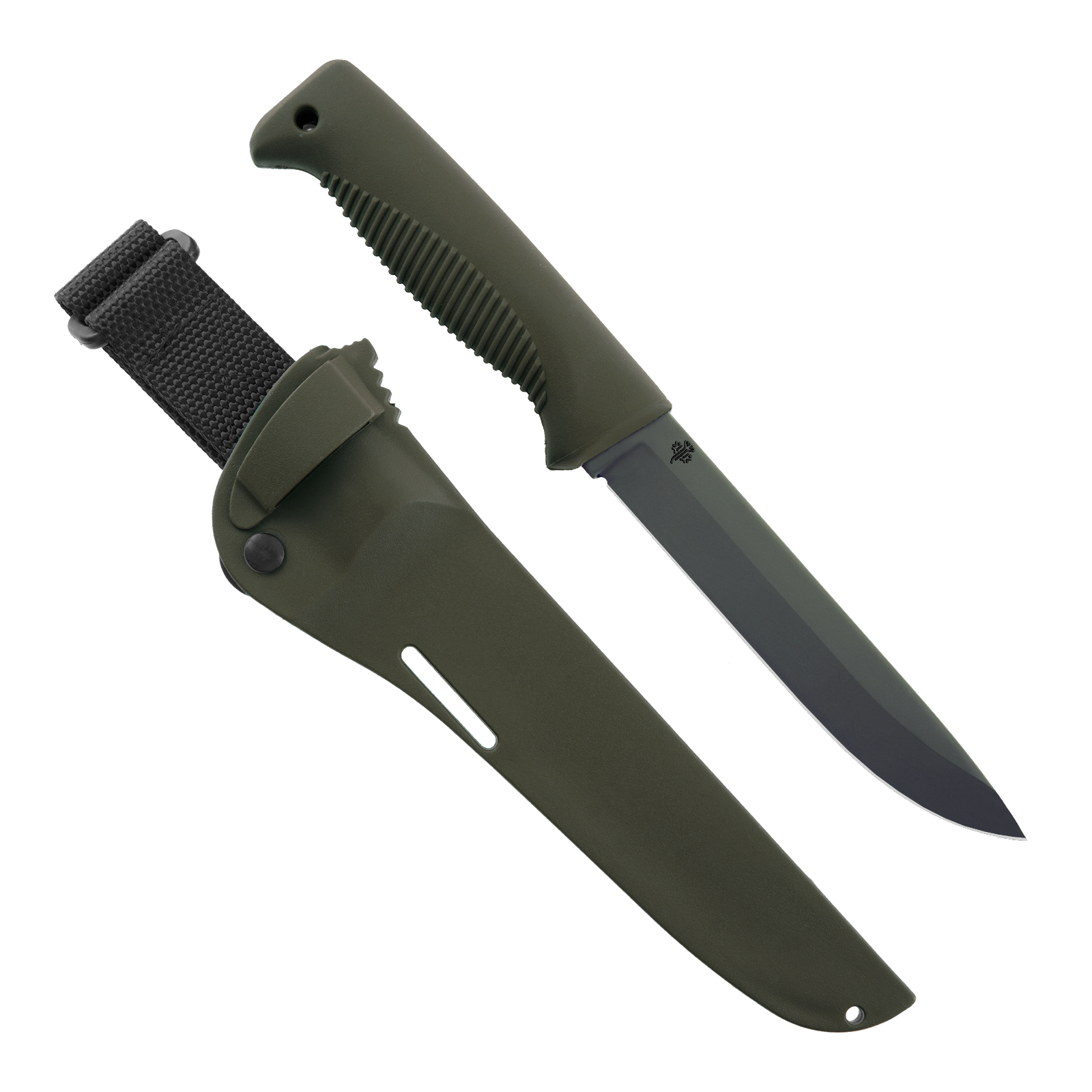 Peltonen Knives - M95 Ranger Puukko 80CrV2 OD Cerakote, Green Handle, Green Composite Sheath