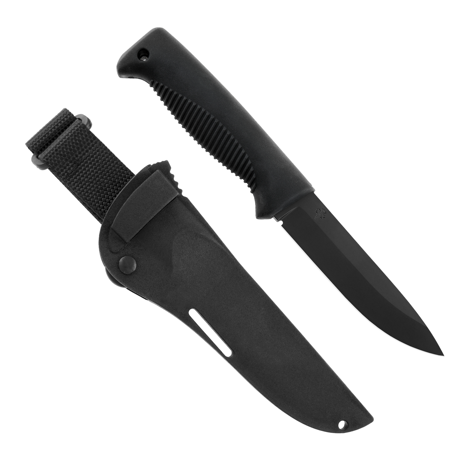 Peltonen Knives - M07 Ranger Puukko 80CrV2 Black Cerakote, Black Handle, Black Composite Sheath
