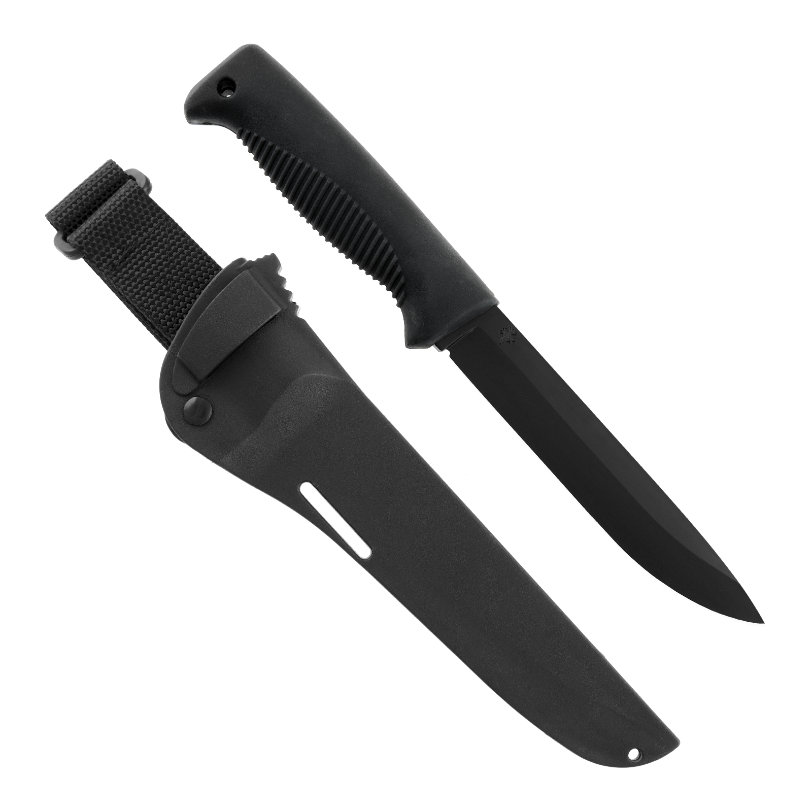 Peltonen Knives - M95 Ranger Puukko 80CrV2 Black Cerakote, Black Handle, Black Composite Sheath