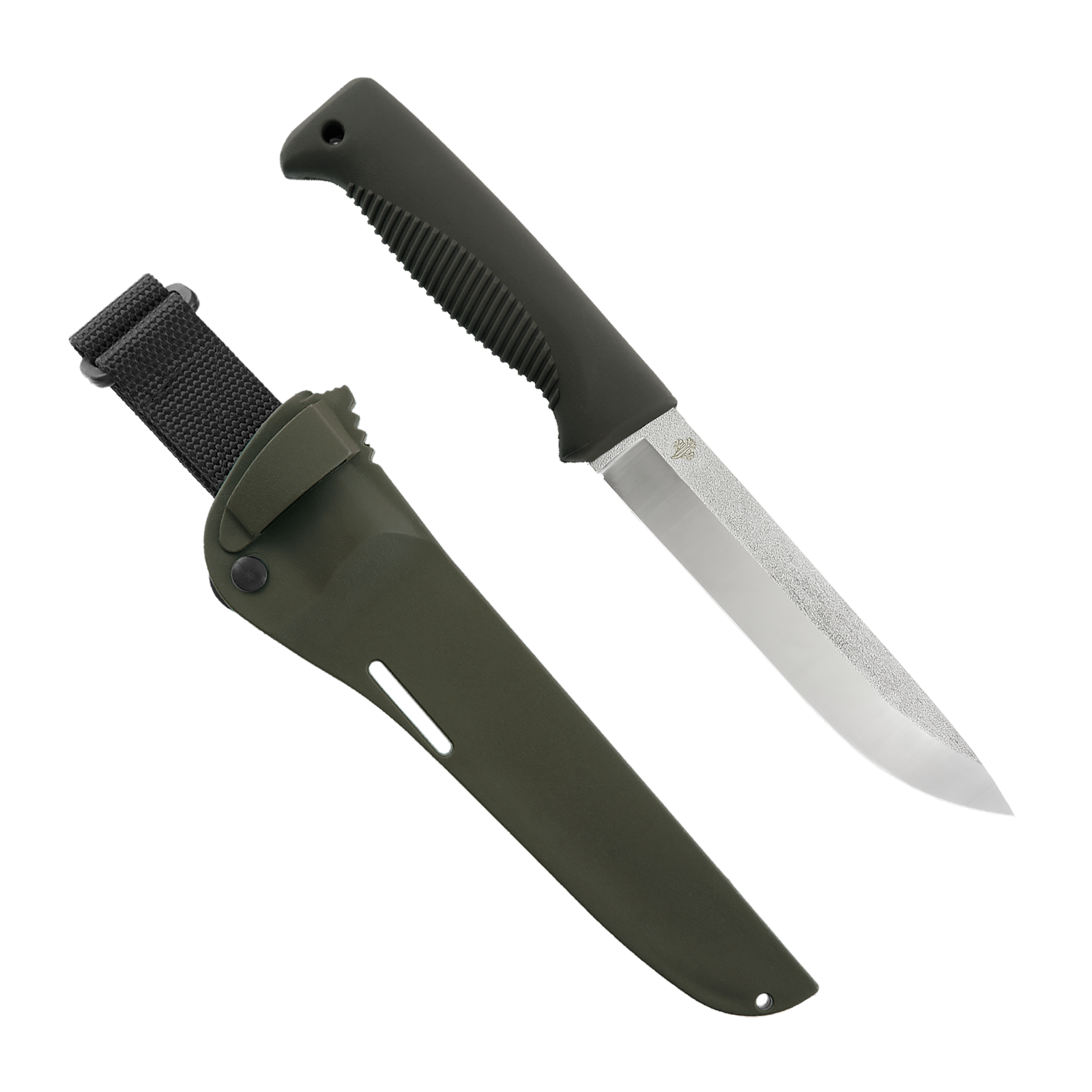 Peltonen Knives - M95 N690, Green Handle, Green Composite Sheath
