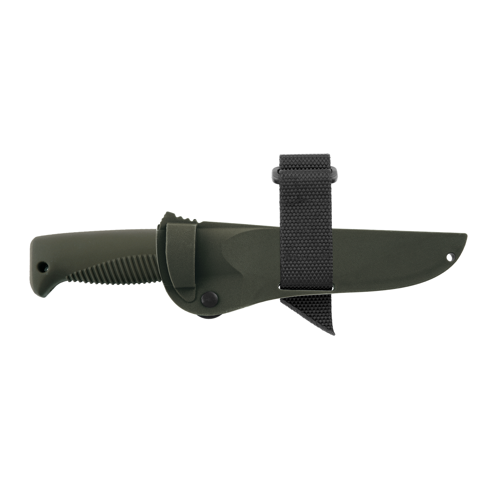 Peltonen Knives - M95 Ranger Puukko 80CrV2 Black Cerakote, Green Handle, Green Composite Sheath