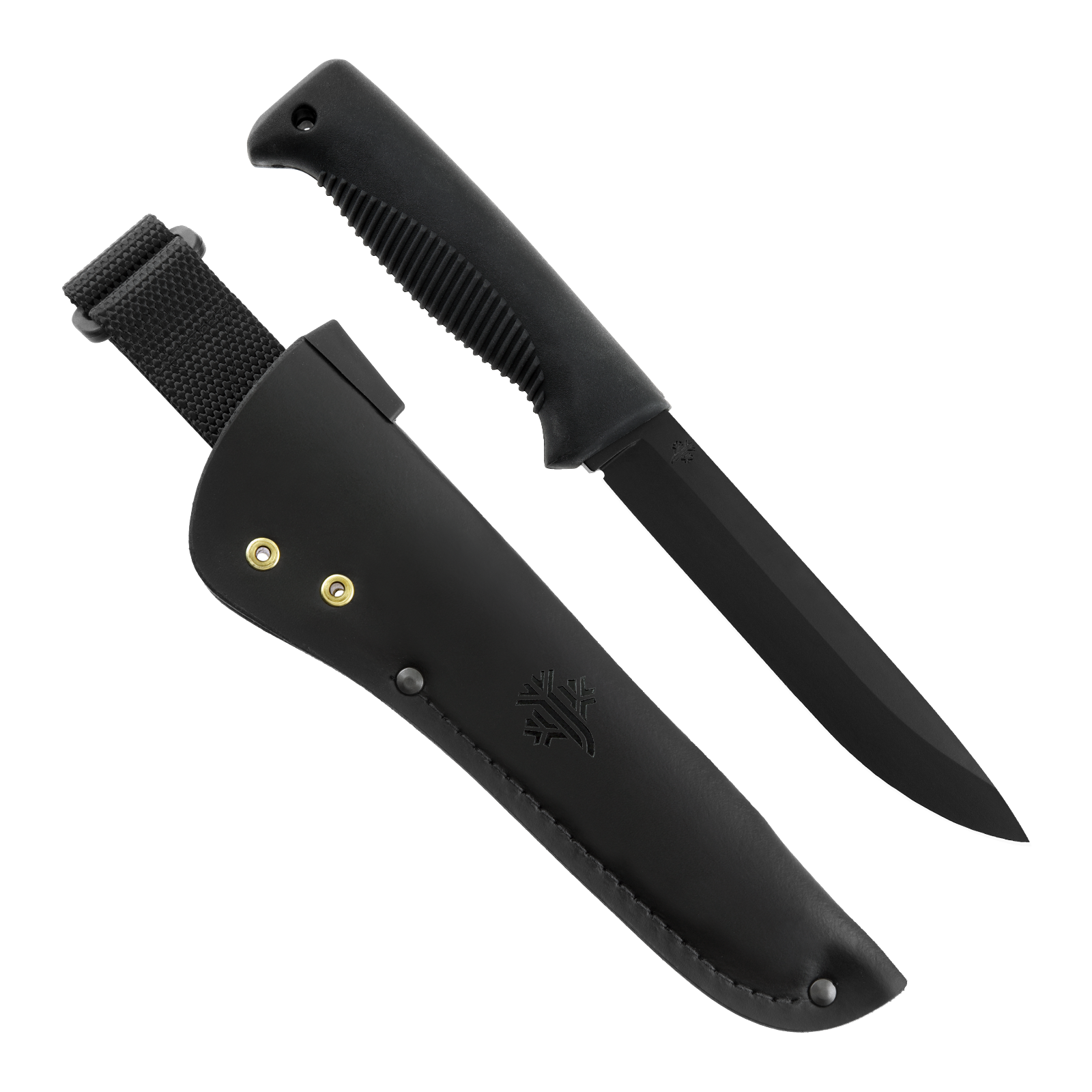 Peltonen Knives - M95 Ranger Puukko 80CrV2 Black Cerakote, Black Handle, Black Leather Sheath