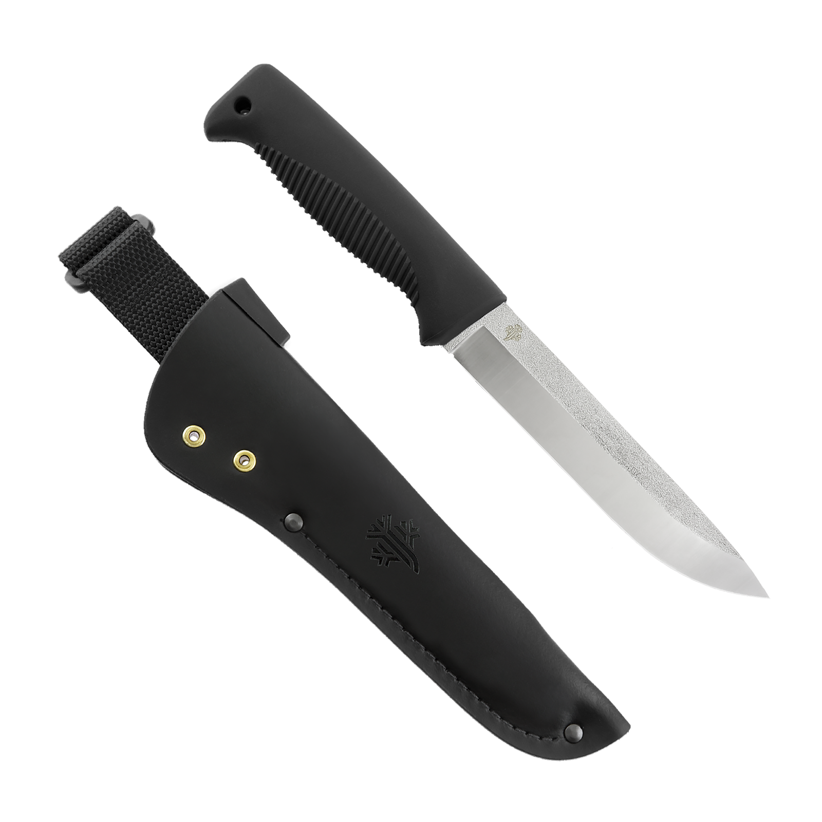 Peltonen Knives - M95 N690, Black Handle, Black Leather Sheath