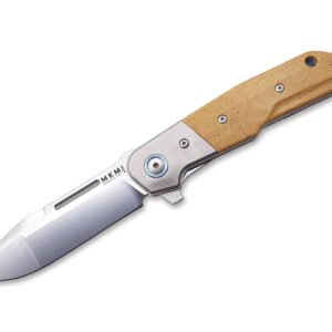 MKM Clap Micarta Brown Titanium Bolster